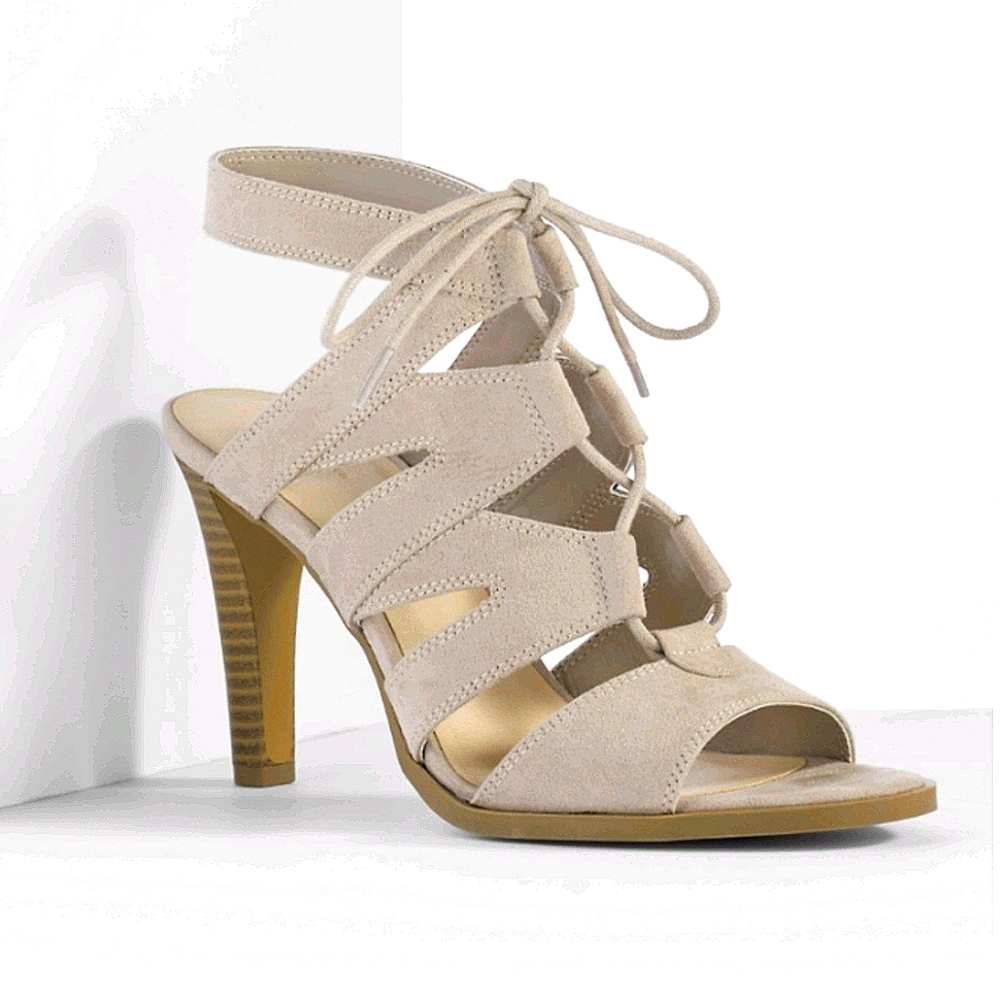 Simply Vera Vera Wang Suede Lace-Up Heels
